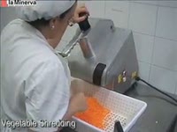 Работа овощерезки La Minerva