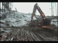 Валочная головка Log Max 10000 на харвестере CAT 320 CL