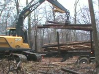 Log погрузчик John Deere 160D LC с HULTDINS Short Log грейфера