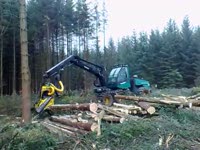 Timberjack 1270C и 758, работающие в Шотландии