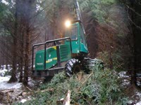 Timberjack 1270D прореживание в Шотландии