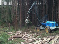 Харвестер Rottne H14 работающий в Шотландии