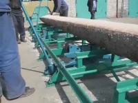 Цепной кантователь с ручным вывешиванием бревна