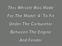 1929 Ford Model 'A' Exhaust Whistle - Making A PVC Copy