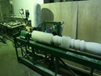 Как делаются колонны и столбы из дерева? Специальный токарный станок