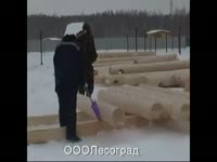 Дом из оцилиндрованного бревна