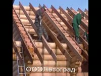 Монтаж стропильной системы дома из ОЦБ