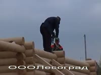 Дом из ОЦБ под мягкой кровлей.