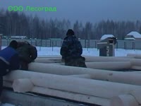 Строим дом из оцилиндрованного бревна Часть 5