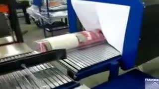 Упаковка стеклохолста в термоусадочную пленку