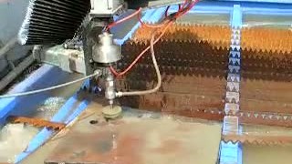 OMNI резка гранита 55мм водной струей