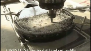 OMNI обрабатывающий центр, сверление и резка весла.