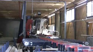 D9 - Автоматическая дисковая пилорама с простой сортировочной линией StrojCAD