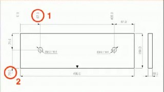 Drilling template for TANDEM front fixing bracket; Templates for drawer and pull-out systems