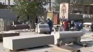 Обработка гранита  поверхности  типа бучарда