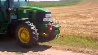 John Deere 6530 + Fliegl pótkocsi 2010 búza aratás - Сельскохозяйственная техника