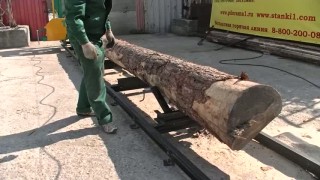 Как закрепить бревно на пилораме перед пилением