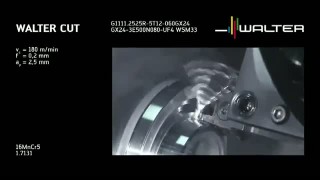 Токарная обработка диска инструментом Walter
