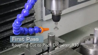 Нарезание наружной резьбы дисковой фрезой