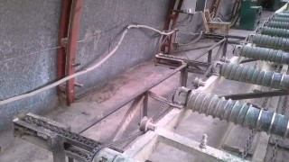 Цепной конвейер для перемещения доски и горбыля ширина 4 х 8  метров