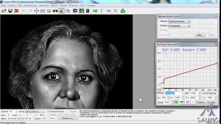 Гравировка портрета на станке САУНО График-3КП