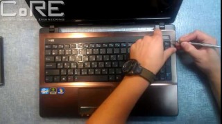 Как разобрать ноутбук ASUS K53, K73, K43 серии (Laptop ASUS K53, K73, K43 series disassembly)