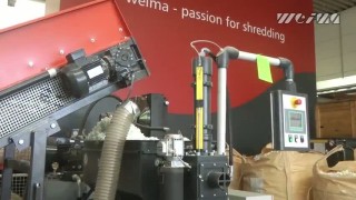 Брикетировочный пресс WEIMA TH 1500. Прессование подгузников.