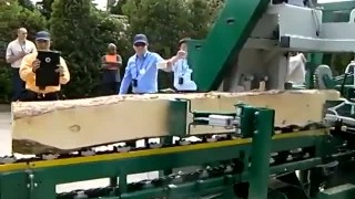 Линия Wood-Mizer SLP2 Smart Log Processing Line в работе