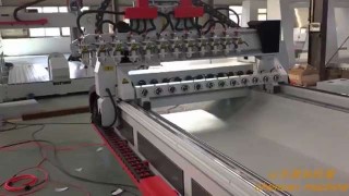 8-ми шпиндельный фрезерный станок с ЧПУ - Управление и настройка (На китайском английском)