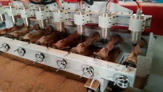 8-ми шпиндельный 4-х осевой фрезерный станок с ЧПУ