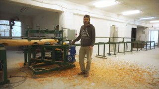 Чашкорезный станок. Фрезеровка чаш в оцилиндрованном бревне.