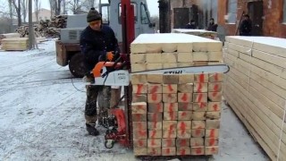 Установка для торцовки пакета пиломатериала ПТ-1250