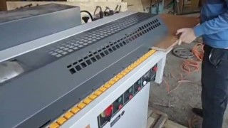 Кромкооблицовочный станок BJF 115 процесс