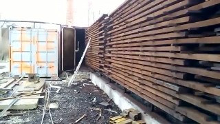 Оборудование для производства термодревесины- камера ТМД "Энергия Термо Ставрополь ТМ18". Сосна 50 мм после сушк