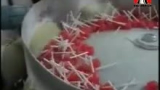 Упаковка леденцов на палочке с перекрутом