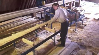 Станок кромкообрезной двухпильный с подвижной кареткой СК-050 (11 кВт) пилит в обе стороны