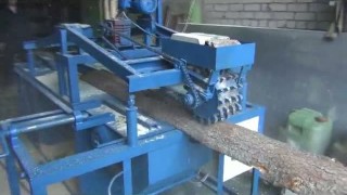 Станок конвейерного типа для распиловки горбыля на обрезные доски за одну операцию ГП-500-2