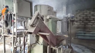 Двухроторный агломератор 2х75 кВт в работе