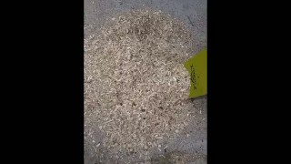 МиниРаптор(Арболитовая щепа при максимальном вылете ножа)