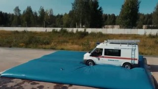 Полимерные резервуары. Испытания на полигоне МЧС