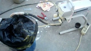 нанесение дорожной краски АК-511 безвоздушным окрасочным аппаратом HYVST SPT 440