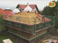 Сборка дома по технологии Massiv-Holz-Mauer