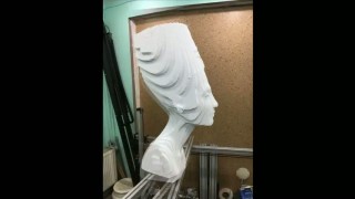 Готовая 3D модель из пенопласта вырезанная по методу сечений.