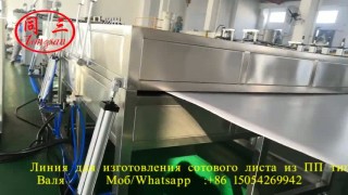 Экструзионное оборудование по производства сотового листа из ПП типа S