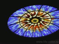 Купольный витраж тиффани с подстветкой