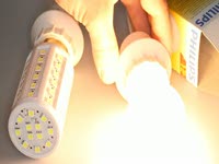 Сравнение светодиодной лампыи лампы накаливания 75Вт