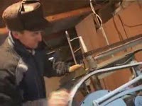 Самодельная пилорама: Распил бруса