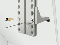 Adapter for sliding doors below sloping ceilings: Do-It-Yourself with Hettich