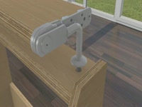 Hettich VarioFlex with round link: adjustable fitting for neck sections in upholstered furniture