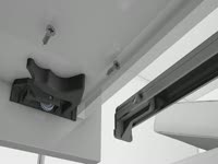 Quadro runners with slide-on installation for wooden drawers, made by Hettich